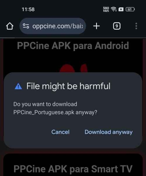 Baixe o arquivo APK do PPCine